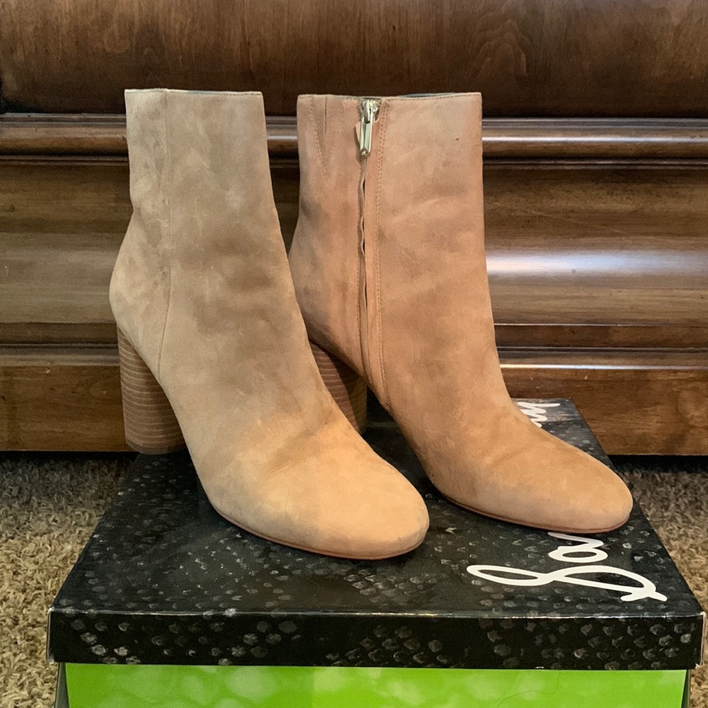Tan Suede Booties